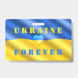 Unterstütze Ukraine-Abzeichen mit ukrainischer Fla Ausweis