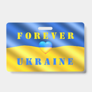 Unterstütze Ukraine Abzeichen Ukrainische Flagge - Ausweis