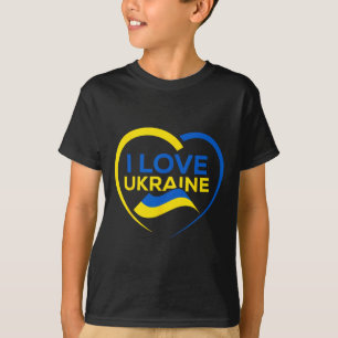 Unterstütze Ukraine-Flag-Shirt Ich liebe Ukraine H T-Shirt