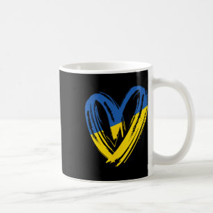 Unterstütze Ukraine-Flagge Herz Anti-Krieg Frieden Kaffeetasse