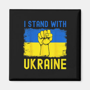 Unterstütze Ukraine-Flagge Ich stehe mit Ukraine Magnet