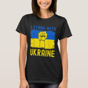 Unterstütze Ukraine-Flagge Ich stehe mit Ukraine T-Shirt