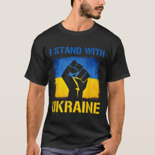 Unterstütze Ukraine-Flagge Ich stehe mit Ukraine T-Shirt