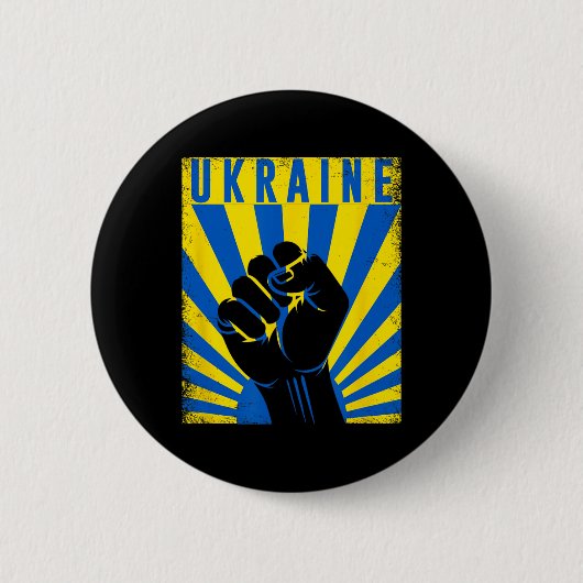 Unterstütze Ukraine Hand Faist Ukraine Widerstehen Button (Vorderseite)