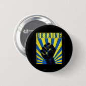Unterstütze Ukraine Hand Faist Ukraine Widerstehen Button (Vorne & Hinten)