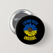 Unterstütze Ukraine Ich stehe mit der ukrainischen Button (Vorne & Hinten)