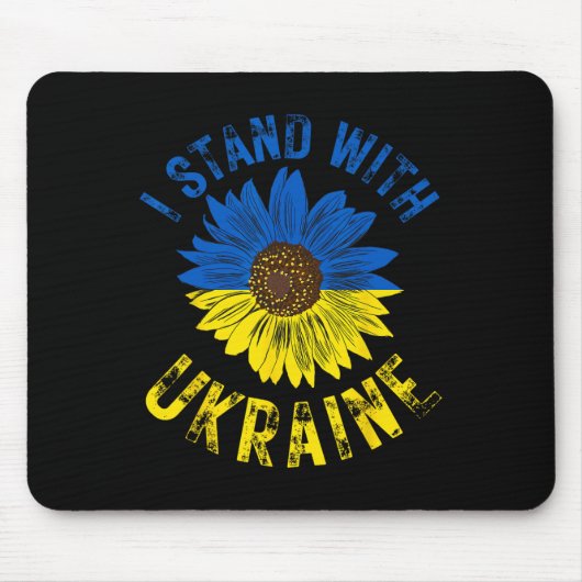 Unterstütze Ukraine Ich stehe mit der ukrainischen Mousepad (Vorne)