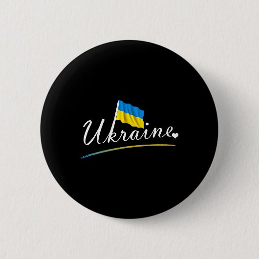 Unterstütze Ukraine Ich stehe mit Ukraine 1 Button (Vorderseite)