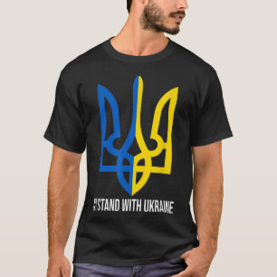 Unterstütze Ukraine Ich stehe mit Ukraine Flagge T-Shirt