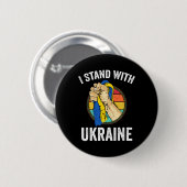 Unterstütze Ukraine Ich stehe mit Ukraine Retro Uk Button (Vorne & Hinten)