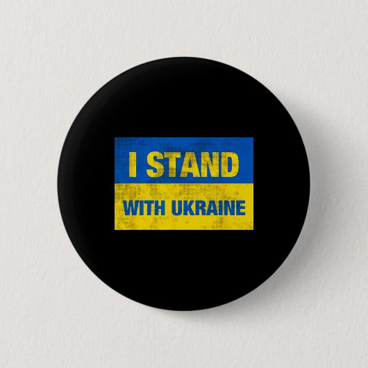 Unterstütze Ukraine Ich stehe mit Ukraine Ukrainis Button (Vorderseite)