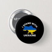 Unterstütze Ukraine Ich stehe mit Ukraine Ukrainis Button (Vorne & Hinten)
