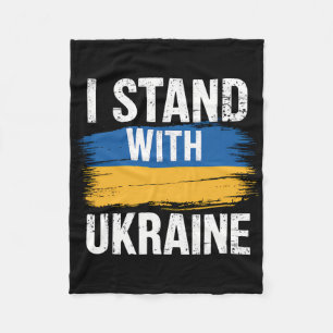Unterstütze Ukraine Ich stehe mit Ukraine Ukrainis Fleecedecke