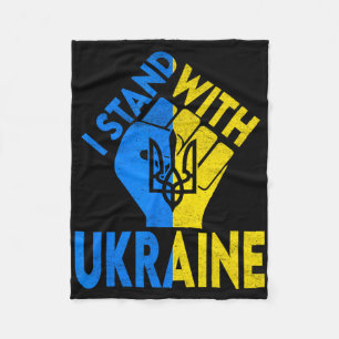 Unterstütze Ukraine Ich stehe mit Ukraine Ukrainis Fleecedecke