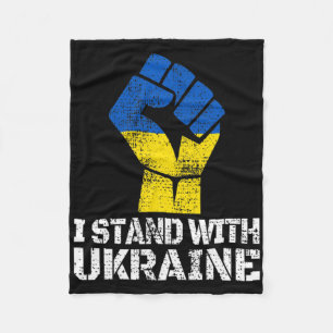 Unterstütze Ukraine Ich stehe mit Ukraine Ukrainis Fleecedecke
