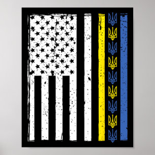 Unterstütze Ukraine Ich stehe mit Ukraine Ukrainis Poster