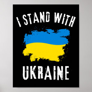 Unterstütze Ukraine Ich stehe mit Ukraine Ukrainis Poster