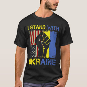 Unterstütze Ukraine Ich stehe mit Ukraine Ukrainis T-Shirt