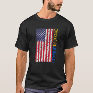 Unterstütze Ukraine Ich stehe mit Ukraine Vintage- T-Shirt