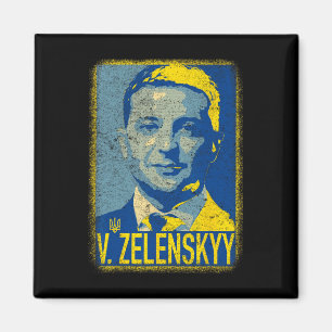 Unterstütze Ukraine Ich stehe mit Ukraine Volodymy Magnet