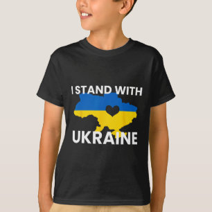 Unterstütze Ukraine Karte Herz Stehe Zusammen Ukra T-Shirt