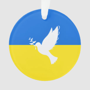 Unterstütze Ukraine Ornamente Friedens-Taube Ukrai