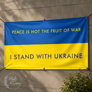 Unterstütze Ukraine Personalisiertes Patriotisches Banner
