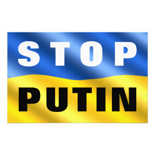 Unterstütze Ukraine Poster - Stoppt Putin Stoppt K