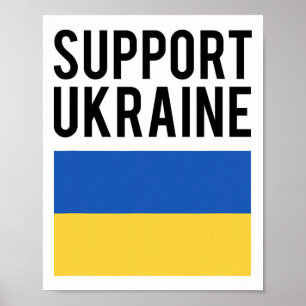 Unterstütze Ukraine - Schwarze Fettschrift - Ukrai Poster