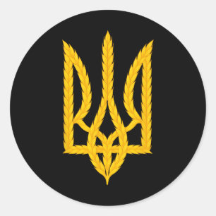 Unterstütze Ukraine Ukraine Steht mit Selenskyj Fr Runder Aufkleber