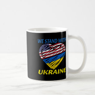 Unterstütze Ukraine Wir stehen hinter der Ukraine Kaffeetasse