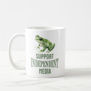 Unterstütze unabhängige Medien Frosch Aquarell Kaffeetasse