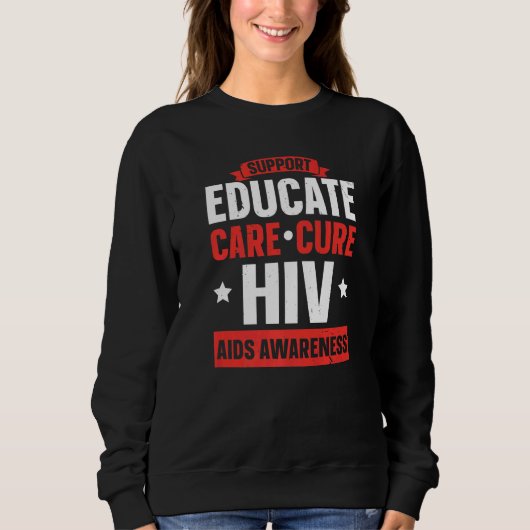 Unterstützen Sie Bilden Sie Sich Kümmern Sie Sich Sweatshirt (Vorderseite)