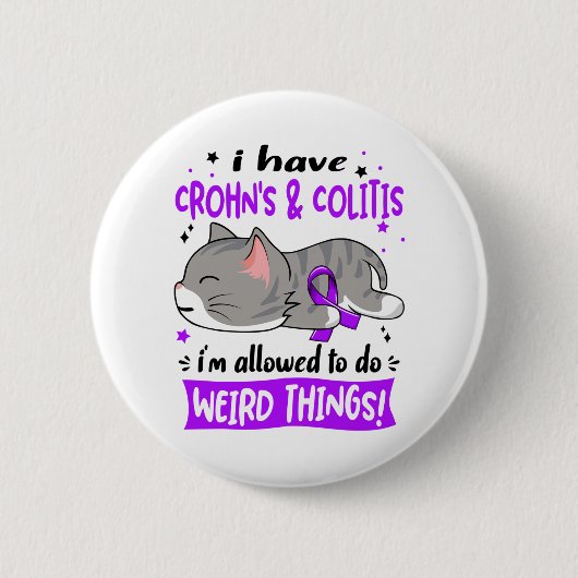 Unterstützen Sie Crohn's & Colitis Awareness Ribbo Button (Vorderseite)