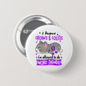 Unterstützen Sie Crohn's & Colitis Awareness Ribbo Button (Vorne & Hinten)