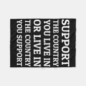 Unterstützen Sie das Land, in dem Sie leben Fleecedecke (Vorderseite (Horizontal))