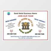 Unterstützen Sie das Logo für Gewollt Mitarbeiter Fensteraufkleber (Blatt)