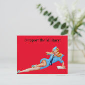 Unterstützen Sie das Militär! Postkarte (Stehend Vorderseite)