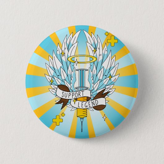Unterstützen Sie den Legend Gamer Yellow Wingsprit Button (Vorderseite)