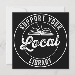 Unterstützen Sie den lokalen Bibliotheksmagnet-Sch Save The Date