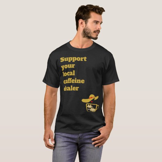 Unterstützen Sie den örtlichen T - Shirt des Coffe (Vorne ganz)