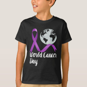Unterstützen Sie den Weltkrebstag Lavendel-Grafik T-Shirt