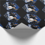 Unterstützen Sie die blauen StützPolizeibeamten Geschenkpapier (Ecke)