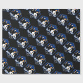 Unterstützen Sie die blauen StützPolizeibeamten Geschenkpapier (Flach)