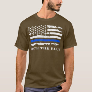 Unterstützen Sie die Blue American Flag-Polizei mi T-Shirt