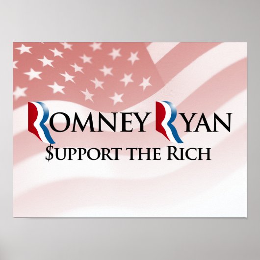 UNTERSTÜTZEN SIE DIE RICH -.pnng Poster (Vorne)