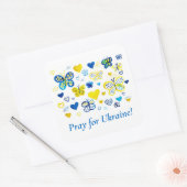 Unterstützen Sie die Ukraine! Wasserhärten und Sch Quadratischer Aufkleber (Umschlag)