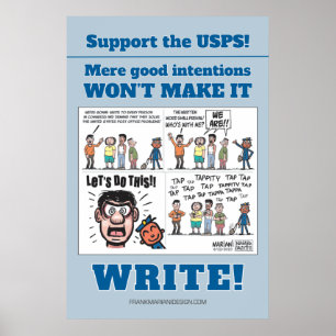 Unterstützen Sie die USPS! Poster