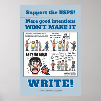 Unterstützen Sie die USPS! Poster