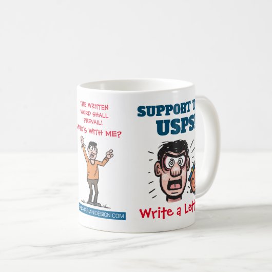 Unterstützen Sie die USPS!Tasse Kaffeetasse (VorderseiteRechts)